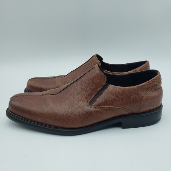 Johnston & Murphy Leather Slip On Loafers Mens Sz 12 Brown J&M Flex Square Toe main image 9